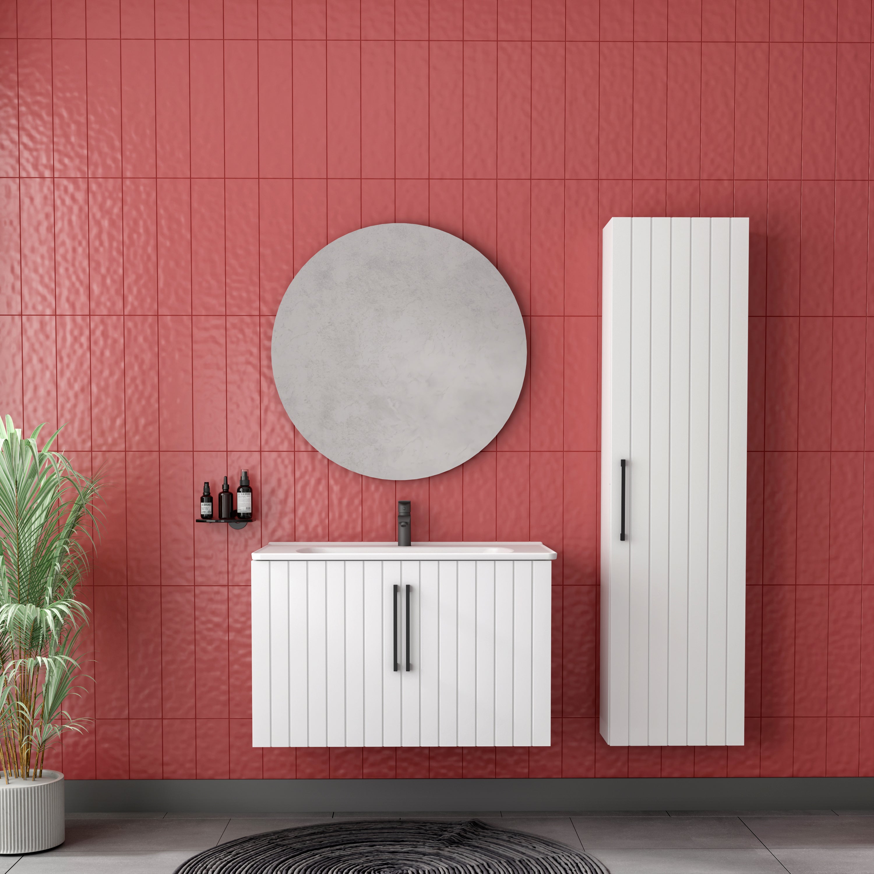 Mopa Banyo Dolabı Takımı - Aynalı