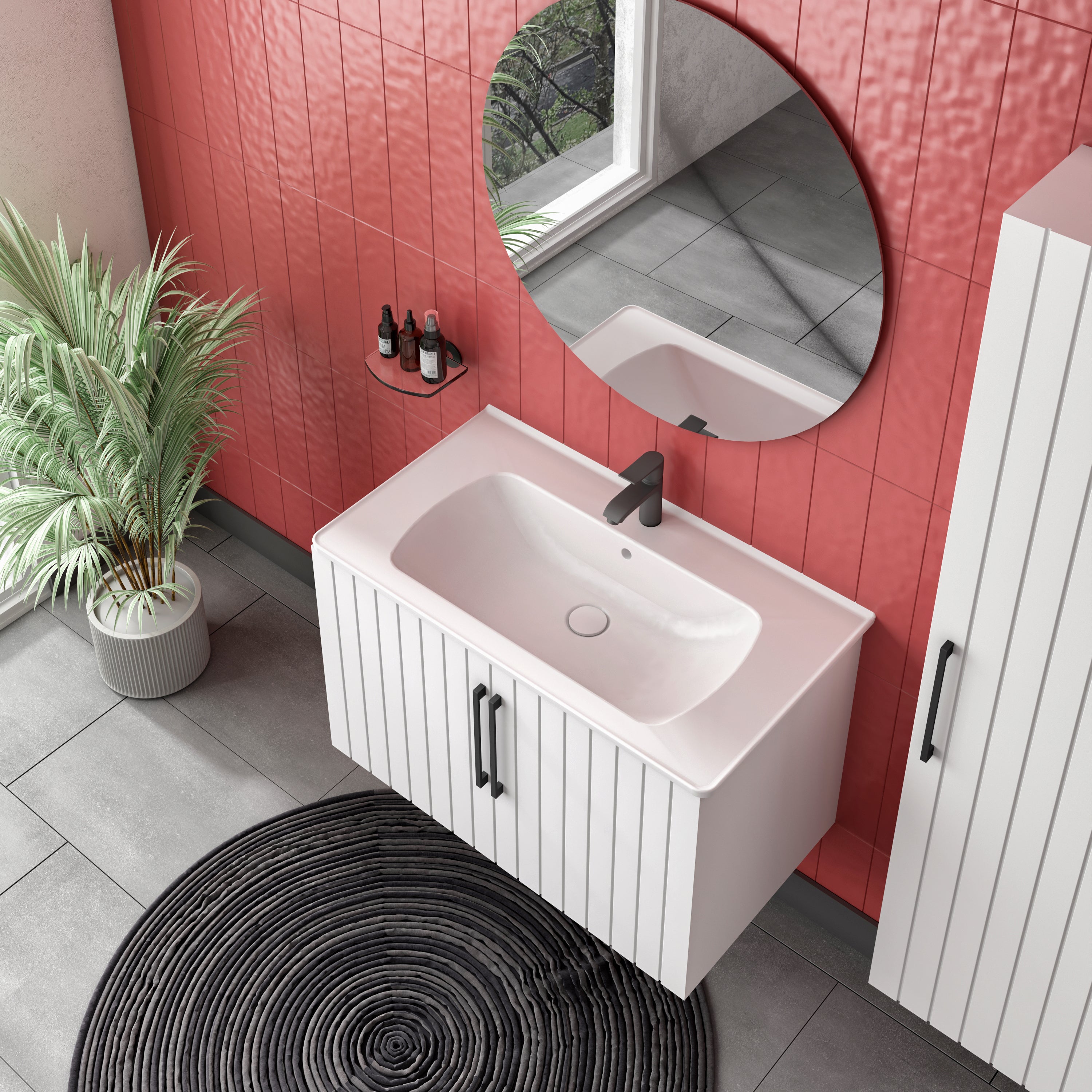 Mopa Banyo Dolabı Takımı - Aynalı