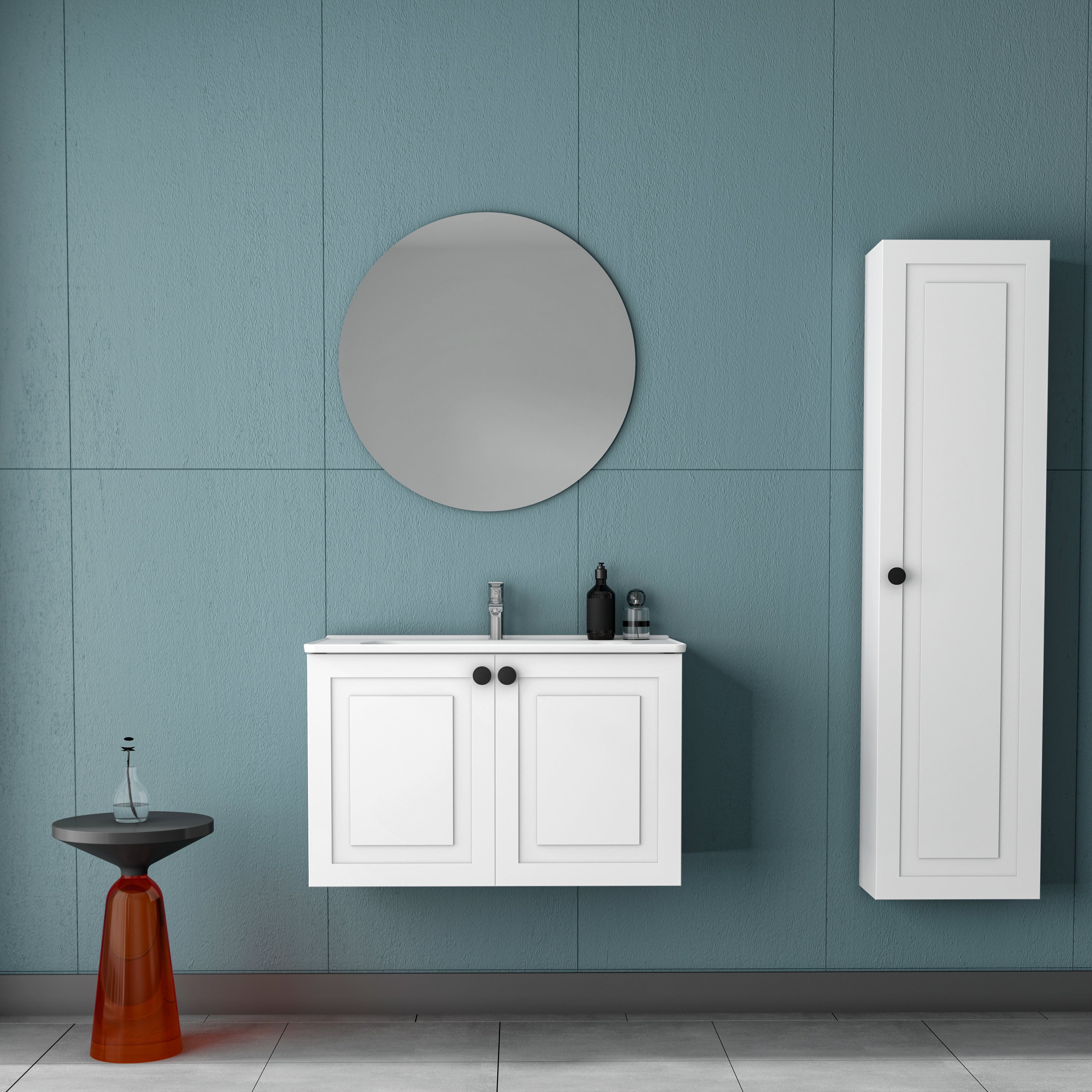 Sava Banyo Dolabı Seti - Aynalı